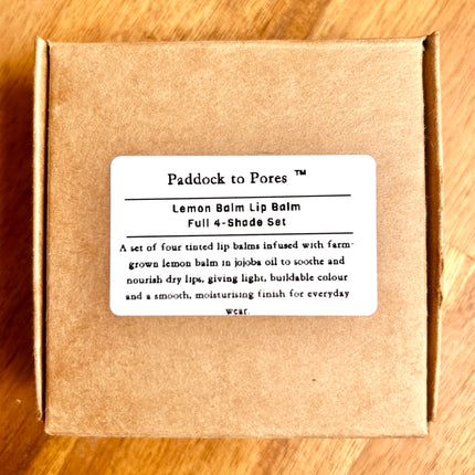 Tinted Lemon Balm Lip Balm- Full 4-Shade Set