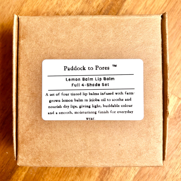 Tinted Lemon Balm Lip Balm- Full 4-Shade Set